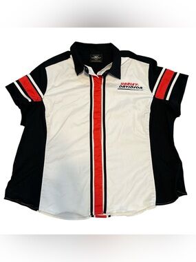 Harley-Davidson Short Sleeve Button-Down Racing Shirt